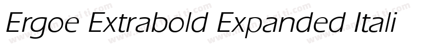 Ergoe Extrabold Expanded Italic字体转换